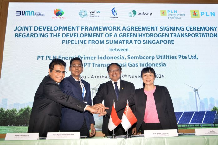 New alliance having a tag into hydrogen pipeline connecting Indonesia and Singapore